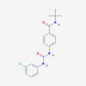 molecular formula C18H20ClN3O2 B268878 N-tert-butyl-4-{[(3-chlorophenyl)carbamoyl]amino}benzamide 