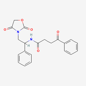 N-(2-(2,4-dioxooxazolidin-3-yl)-1-phenylethyl)-4-oxo-4-phenylbutanamide
