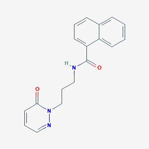 molecular formula C18H17N3O2 B2688785 N-(3-(6-oxopyridazin-1(6H)-yl)propyl)-1-naphthamide CAS No. 1105233-59-7