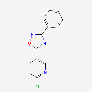 molecular formula C13H8ClN3O B2688795 2-氯-5-(3-苯基-1,2,4-噁二唑-5-基)吡啶 CAS No. 1119505-98-4