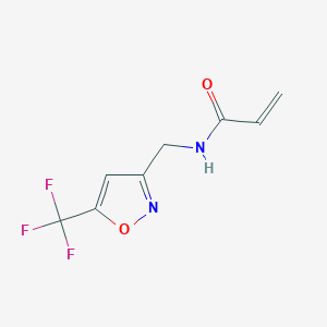 molecular formula C8H7F3N2O2 B2688796 N-[[5-(Trifluoromethyl)-1,2-oxazol-3-yl]methyl]prop-2-enamide CAS No. 2185980-87-2