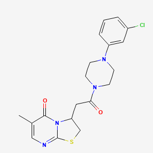 3-(2-(4-(3-chlorophenyl)piperazin-1-yl)-2-oxoethyl)-6-methyl-2H-thiazolo[3,2-a]pyrimidin-5(3H)-one