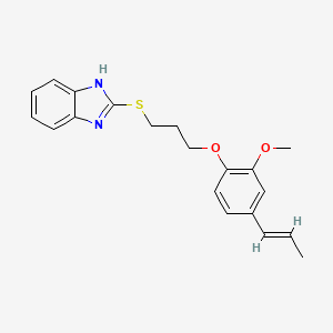 2-[(3-{2-METHOXY-4-[(1E)-PROP-1-EN-1-YL]PHENOXY}PROPYL)SULFANYL]-1H-1,3-BENZODIAZOLE