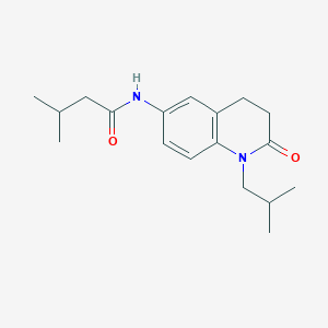 3-methyl-N-[1-(2-methylpropyl)-2-oxo-1,2,3,4-tetrahydroquinolin-6-yl]butanamide