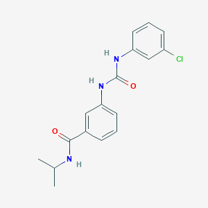 molecular formula C17H18ClN3O2 B268881 3-{[(3-chlorophenyl)carbamoyl]amino}-N-(propan-2-yl)benzamide 