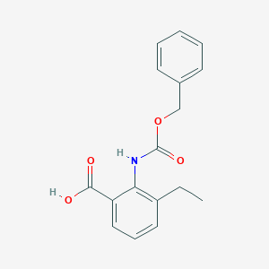 molecular formula C17H17NO4 B2688812 3-Ethyl-2-(phenylmethoxycarbonylamino)benzoic acid CAS No. 2287279-60-9
