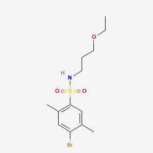 molecular formula C13H20BrNO3S B2688814 4-bromo-N-(3-ethoxypropyl)-2,5-dimethylbenzenesulfonamide CAS No. 898645-79-9