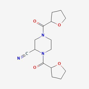 1,4-Bis(oxolane-2-carbonyl)piperazine-2-carbonitrile