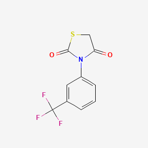 molecular formula C10H6F3NO2S B2688817 3-[3-(Trifluoromethyl)phenyl]-1,3-thiazolane-2,4-dione CAS No. 303985-13-9