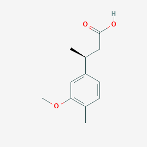 molecular formula C12H16O3 B2688819 (S)-3-(3-Methoxy-4-methylphenyl)butanoic acid CAS No. 97372-49-1