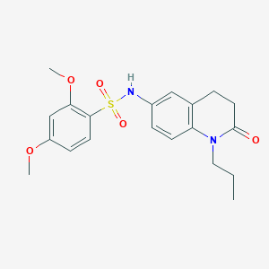 molecular formula C20H24N2O5S B2688826 2,4-dimethoxy-N-(2-oxo-1-propyl-1,2,3,4-tetrahydroquinolin-6-yl)benzenesulfonamide CAS No. 941911-85-9
