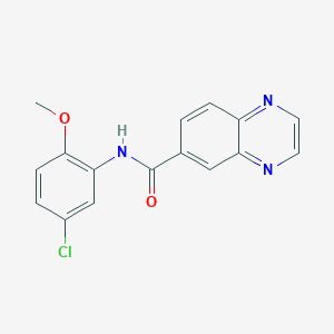 molecular formula C16H12ClN3O2 B2688835 N-(5-chloro-2-methoxyphenyl)quinoxaline-6-carboxamide CAS No. 881438-75-1