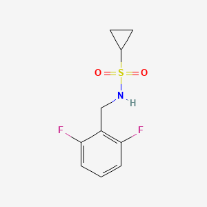 molecular formula C10H11F2NO2S B2688837 N-(2,6-二氟苯甲基)环丙磺酰胺 CAS No. 1207043-33-1