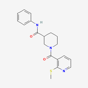 molecular formula C19H21N3O2S B2688847 1-[2-(methylsulfanyl)pyridine-3-carbonyl]-N-phenylpiperidine-3-carboxamide CAS No. 1090766-12-3