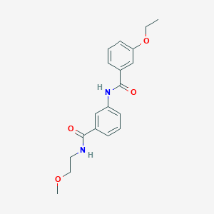molecular formula C19H22N2O4 B268885 3-ethoxy-N-(3-{[(2-methoxyethyl)amino]carbonyl}phenyl)benzamide 