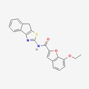 molecular formula C21H16N2O3S B2688850 7-ethoxy-N-(8H-indeno[1,2-d]thiazol-2-yl)benzofuran-2-carboxamide CAS No. 921801-37-8