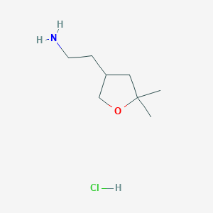 molecular formula C8H18ClNO B2688855 2-(5,5-二甲氧基氧杂戊氧基)乙胺；盐酸盐 CAS No. 2287339-70-0