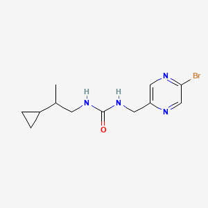 molecular formula C12H17BrN4O B2688869 1-[(5-Bromopyrazin-2-yl)methyl]-3-(2-cyclopropylpropyl)urea CAS No. 2193806-47-0