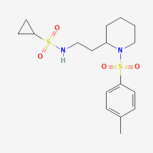 N-(2-(1-tosylpiperidin-2-yl)ethyl)cyclopropanesulfonamide
