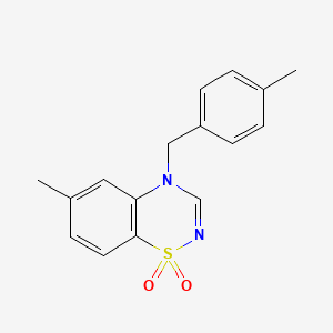 6-methyl-4-(4-methylbenzyl)-4H-1,2,4-benzothiadiazine 1,1-dioxide