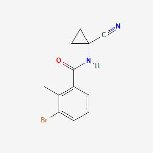 molecular formula C12H11BrN2O B2688879 3-Bromo-N-(1-cyanocyclopropyl)-2-methylbenzamide CAS No. 1385405-78-6