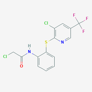 2-chloro-N-(2-{[3-chloro-5-(trifluoromethyl)-2-pyridinyl]sulfanyl}phenyl)acetamide