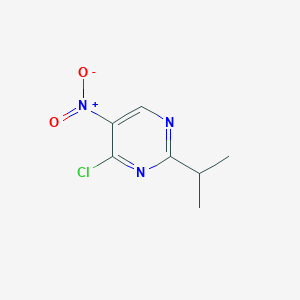 molecular formula C7H8ClN3O2 B2688881 4-Chloro-2-isopropyl-5-nitropyrimidine CAS No. 849353-36-2