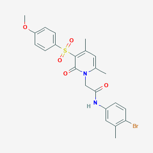molecular formula C23H23BrN2O5S B2688884 N-(4-溴-3-甲基苯基)-2-(3-((4-甲氧苯基)磺酰基)-4,6-二甲基-2-氧代吡啶-1(2H)-基)乙酰胺 CAS No. 1189458-58-9