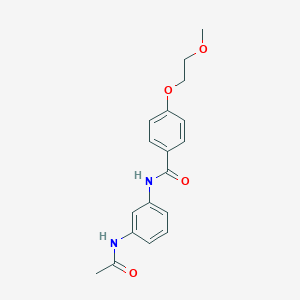 molecular formula C18H20N2O4 B268889 N-[3-(acetylamino)phenyl]-4-(2-methoxyethoxy)benzamide 