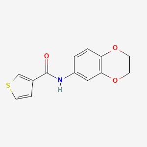 molecular formula C13H11NO3S B2688897 N-(2,3-dihydro-1,4-benzodioxin-6-yl)thiophene-3-carboxamide CAS No. 923734-91-2