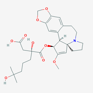 molecular formula C28H37NO9 B026889 4'-脱甲基高哈林顿碱 CAS No. 98599-84-9