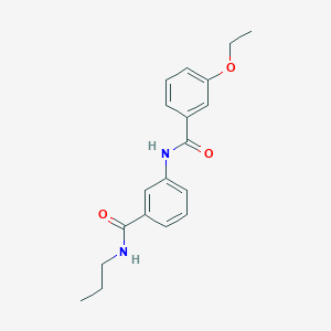 molecular formula C19H22N2O3 B268890 3-ethoxy-N-{3-[(propylamino)carbonyl]phenyl}benzamide 