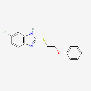 5-chloro-2-[(2-phenoxyethyl)sulfanyl]-1H-1,3-benzodiazole
