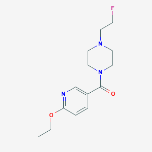 molecular formula C14H20FN3O2 B2688908 (6-Ethoxypyridin-3-yl)(4-(2-fluoroethyl)piperazin-1-yl)methanone CAS No. 2034226-34-9