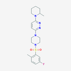 3-(4-((5-Fluoro-2-methylphenyl)sulfonyl)piperazin-1-yl)-6-(2-methylpiperidin-1-yl)pyridazine