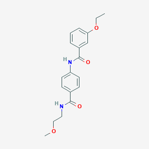 molecular formula C19H22N2O4 B268892 3-ethoxy-N-(4-{[(2-methoxyethyl)amino]carbonyl}phenyl)benzamide 