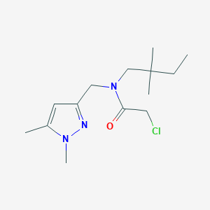 molecular formula C14H24ClN3O B2688921 2-Chloro-N-(2,2-dimethylbutyl)-N-[(1,5-dimethylpyrazol-3-yl)methyl]acetamide CAS No. 2418675-84-8