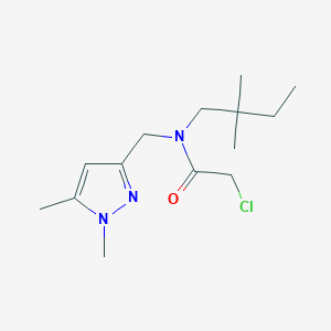 2-Chloro-N-(2,2-dimethylbutyl)-N-[(1,5-dimethylpyrazol-3-yl)methyl]acetamide