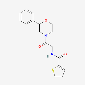 molecular formula C17H18N2O3S B2688922 N-(2-氧代-2-(2-苯基吗啉啉)乙基)噻吩-2-羧酰胺 CAS No. 953985-69-8