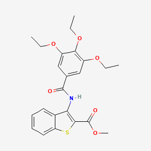 molecular formula C23H25NO6S B2688929 甲基-3-(3,4,5-三乙氧基苯甲酰胺基)苯并[b]噻吩-2-羧酸甲酯 CAS No. 477510-43-3