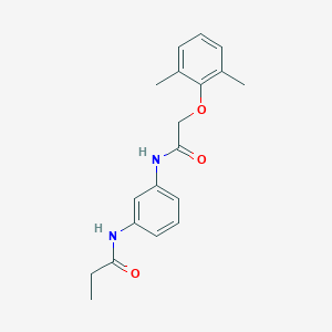 molecular formula C19H22N2O3 B268893 N-(3-{[2-(2,6-dimethylphenoxy)acetyl]amino}phenyl)propanamide 