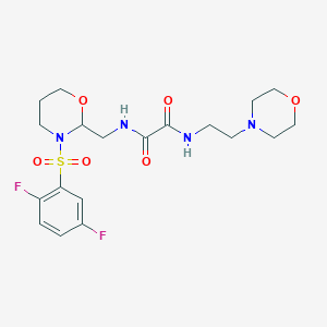 N1-((3-((2,5-difluorophenyl)sulfonyl)-1,3-oxazinan-2-yl)methyl)-N2-(2-morpholinoethyl)oxalamide