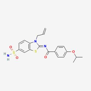 (Z)-N-(3-allyl-6-sulfamoylbenzo[d]thiazol-2(3H)-ylidene)-4-isopropoxybenzamide