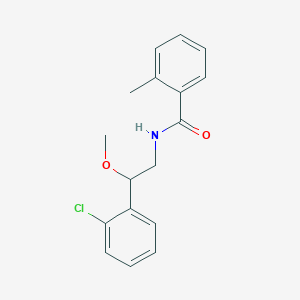 molecular formula C17H18ClNO2 B2688945 N-(2-(2-氯苯基)-2-甲氧基乙基)-2-甲基苯甲酰胺 CAS No. 1788847-77-7