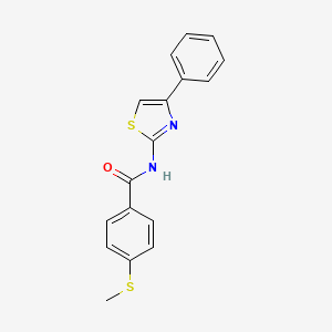 molecular formula C17H14N2OS2 B2688949 4-(methylthio)-N-(4-phenylthiazol-2-yl)benzamide CAS No. 896349-46-5