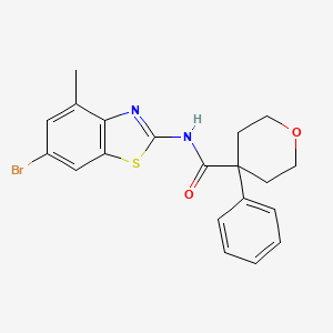 N-(6-bromo-4-methylbenzo[d]thiazol-2-yl)-4-phenyltetrahydro-2H-pyran-4-carboxamide