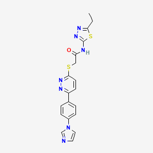 2-((6-(4-(1H-imidazol-1-yl)phenyl)pyridazin-3-yl)thio)-N-(5-ethyl-1,3,4-thiadiazol-2-yl)acetamide