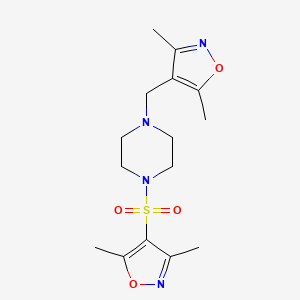 4-((4-((3,5-Dimethylisoxazol-4-yl)methyl)piperazin-1-yl)sulfonyl)-3,5-dimethylisoxazole