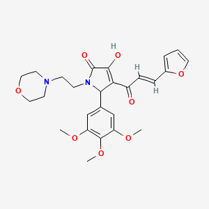 (E)-4-(3-(furan-2-yl)acryloyl)-3-hydroxy-1-(2-morpholinoethyl)-5-(3,4,5-trimethoxyphenyl)-1H-pyrrol-2(5H)-one