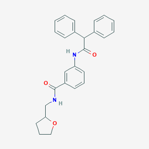 molecular formula C26H26N2O3 B268896 3-[(diphenylacetyl)amino]-N-(tetrahydro-2-furanylmethyl)benzamide 